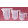 Meßbecher Set 250ml/500ml/1000ml PE